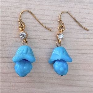 ❤️Banana Republic Gold & Turquoise Flower Earrings